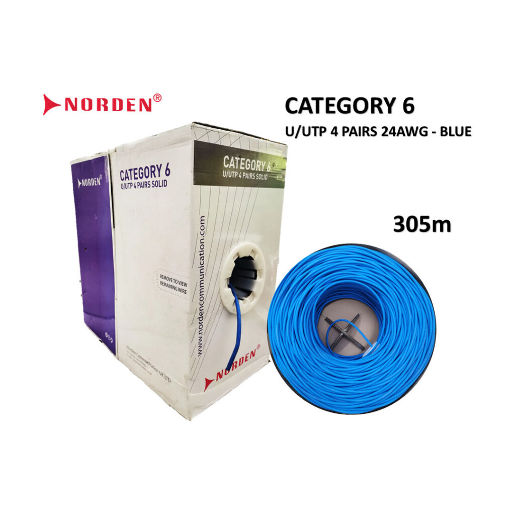 Cáp mạng Norden Cat6 UTP 24AWG 305m – 120-40001104BL